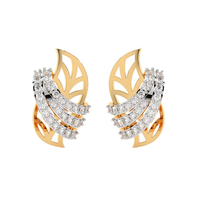 Remy Round Diamond Stud Earrings